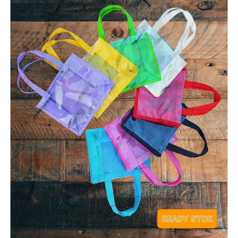 

P404 Tas Murah Mika Transparan Mix Warna P.20 L.10 T.20 HWRI S Random