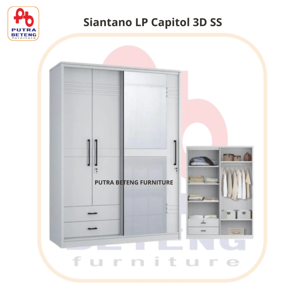 Lemari Pakaian Siantano LP Capitol 3D SS Jogja