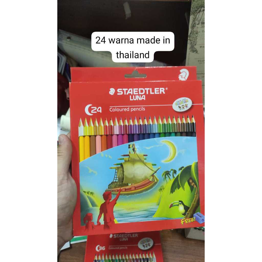 

pensil warna staelder luna classic 24 warna panjang made in Thailand