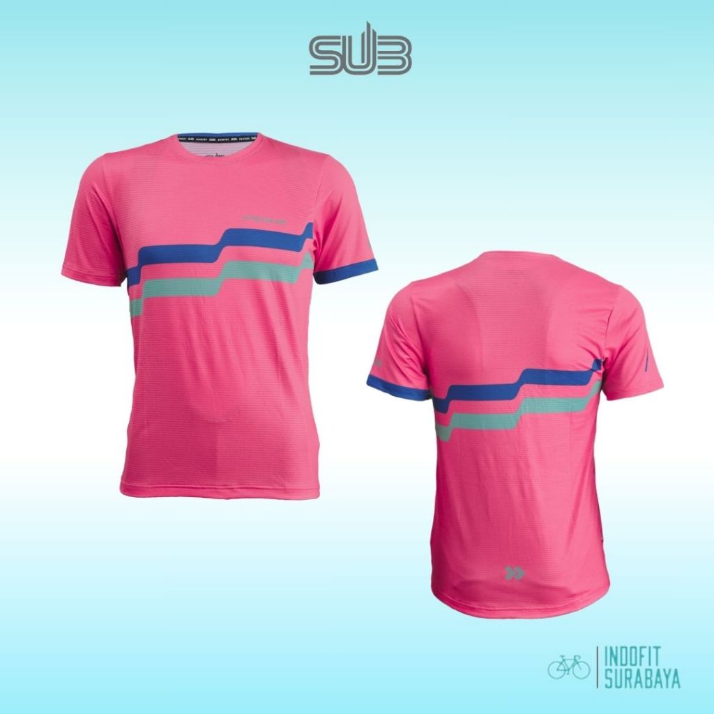 Subjersey Running Tee MEN Streamline PINK 2024 Baju Lari Pria NEW SUB JERSEY