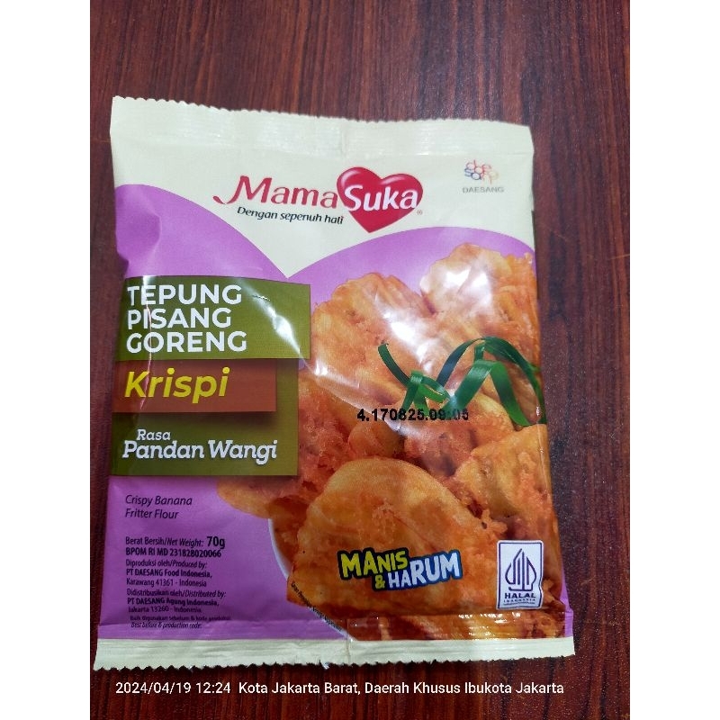 

MAMASUKA TEPUNG PISANG GORENG RASA PANDAN WANGI 70 gr