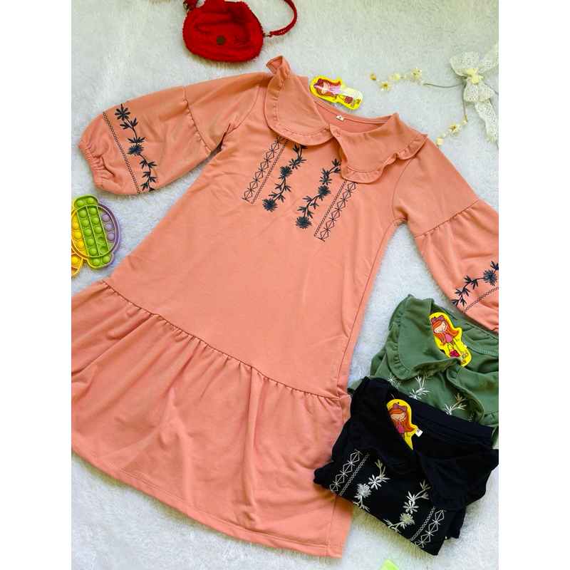 GAMIS ANAK PEREMPUAN // GAMIS ANAK BORDIR // GAMIS LEBARAN BAJU ANAK