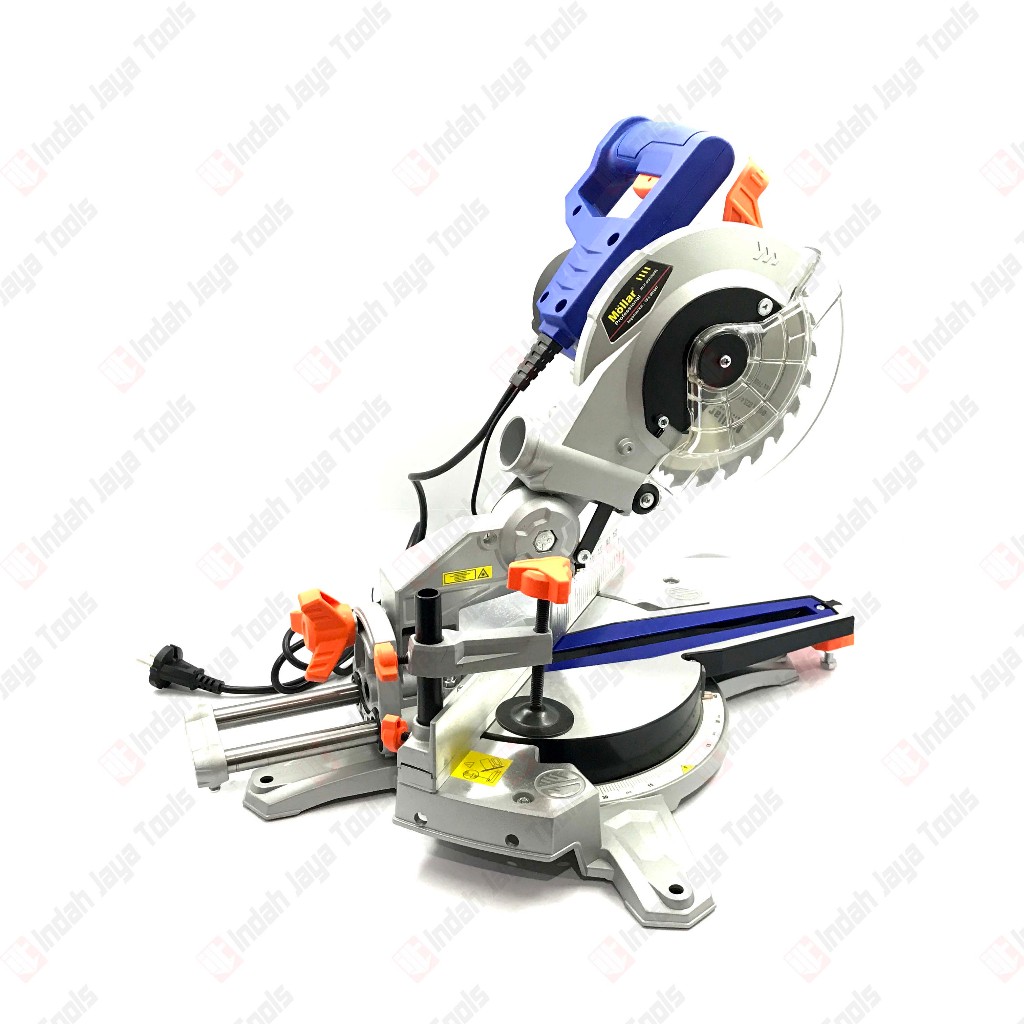 [cod] [bayar di tempat] mollar ms1200s miter saw sliding 7 inch laser mitre saw gergaji pigura