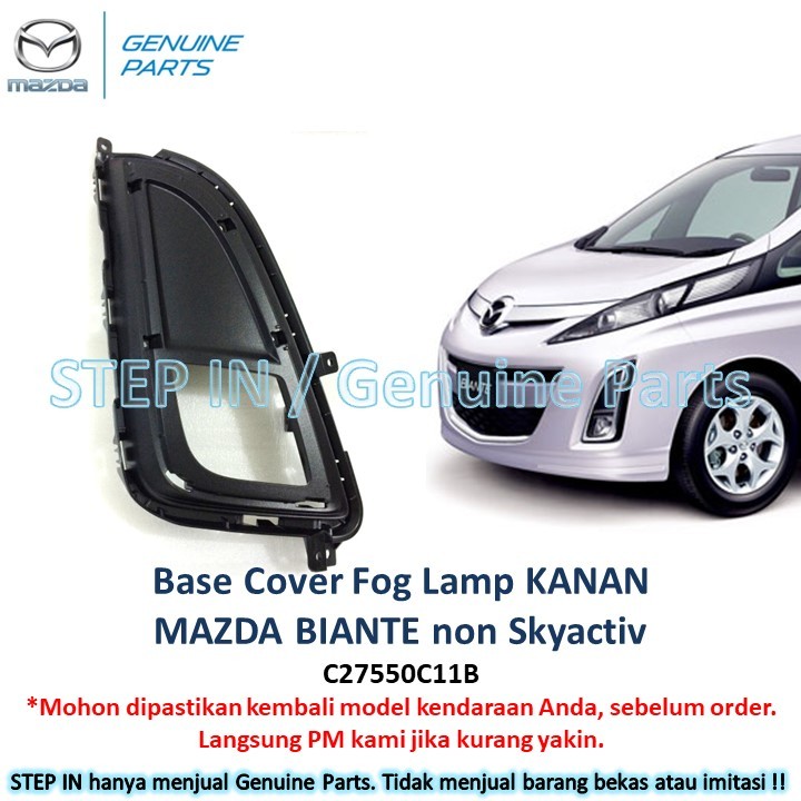 Base Cover Foglamp KANAN MAZDA BIANTE Tutup Lampu kabut fog lamp asli garnish hitam garnis black dud