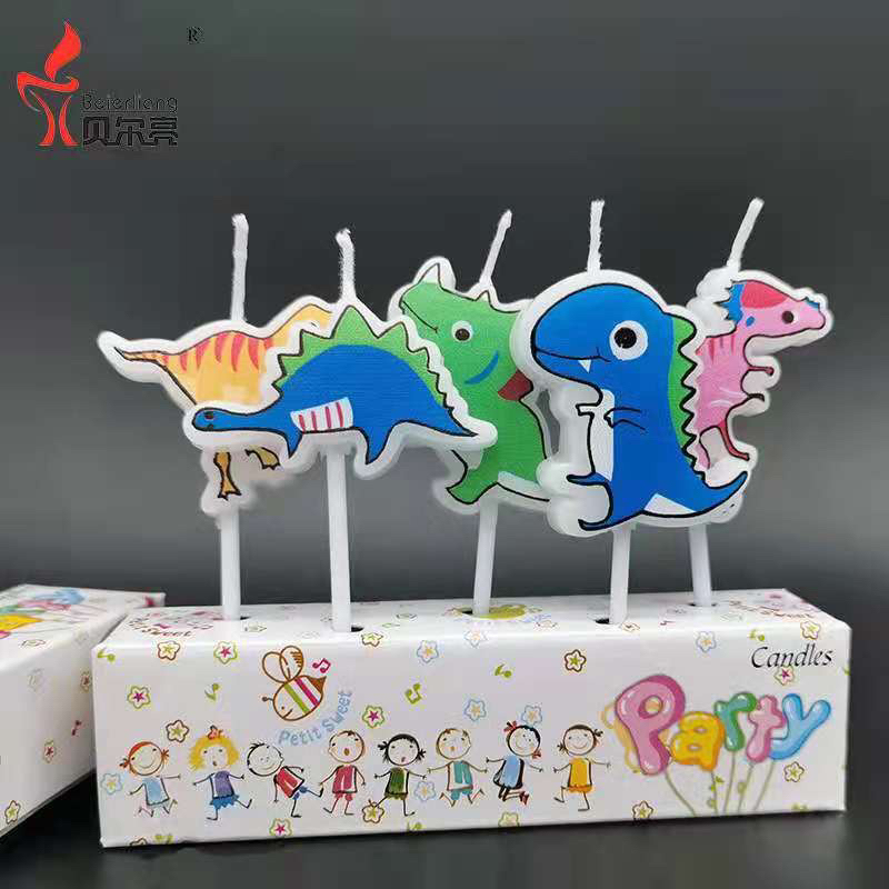 Lilin ulang tahun karakter dinosaurus / hiasan kue ultah anak dinousaur dino candle candles / topper