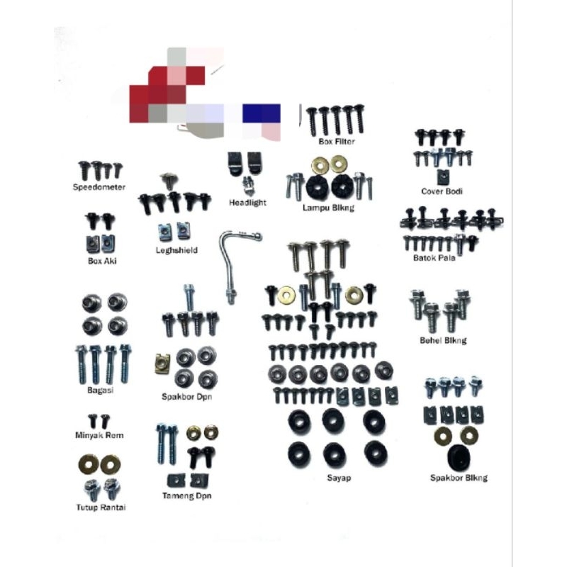 COD Baut Supra X 125 PGM FI Full Set / Baud Honda Supra X 125 PGM FI Full set Full Body / Baut Baud 