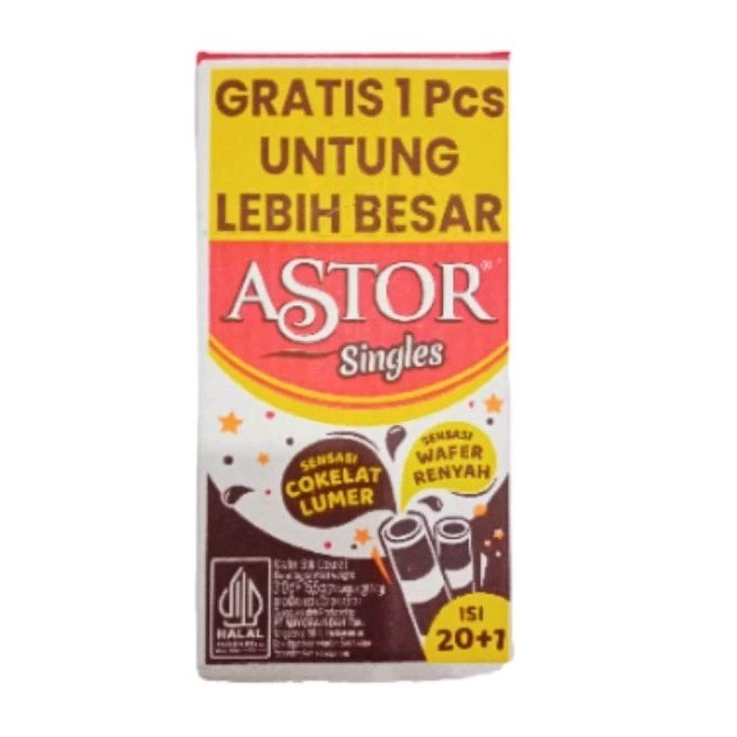 

Astor Wafer Stick Chocolate Box (Isi 20sachet + BONUS 1 @15,5gr) Pack Coklat