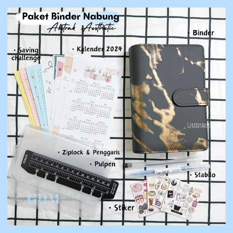 

Paket Binder Nabung Abstrak Aesthetic Lengkap