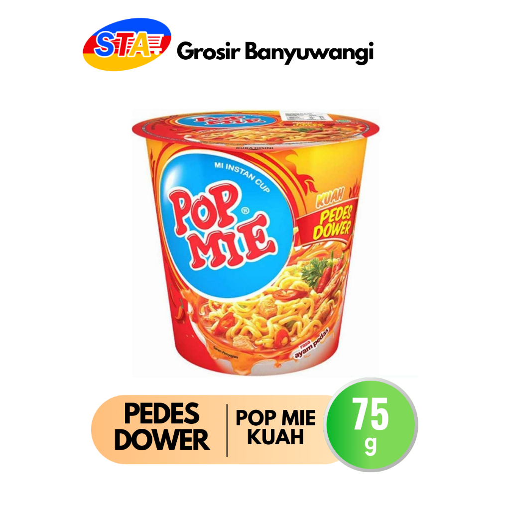 

[JATIM] Pop Mie Pedes Dower Ayam 75g Cup | Mie Kuah