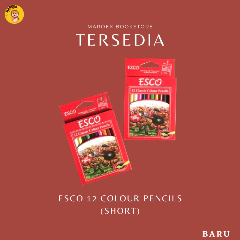 

Pensil Warna Esco isi 12 pendek | colouring pencils esco 12