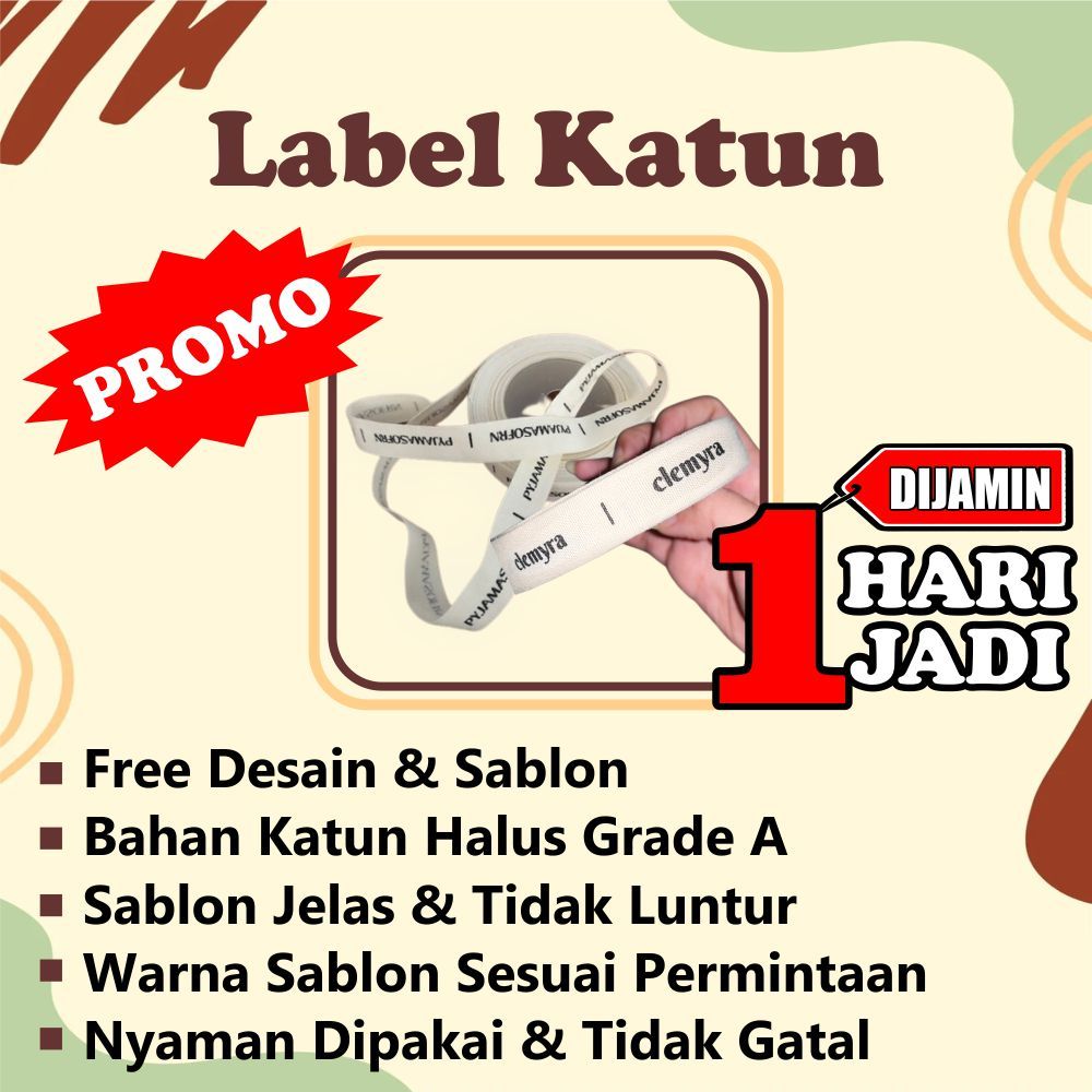 label katun | label piterban | label piterban | label katun | label baju | custom label | (FREE DESI
