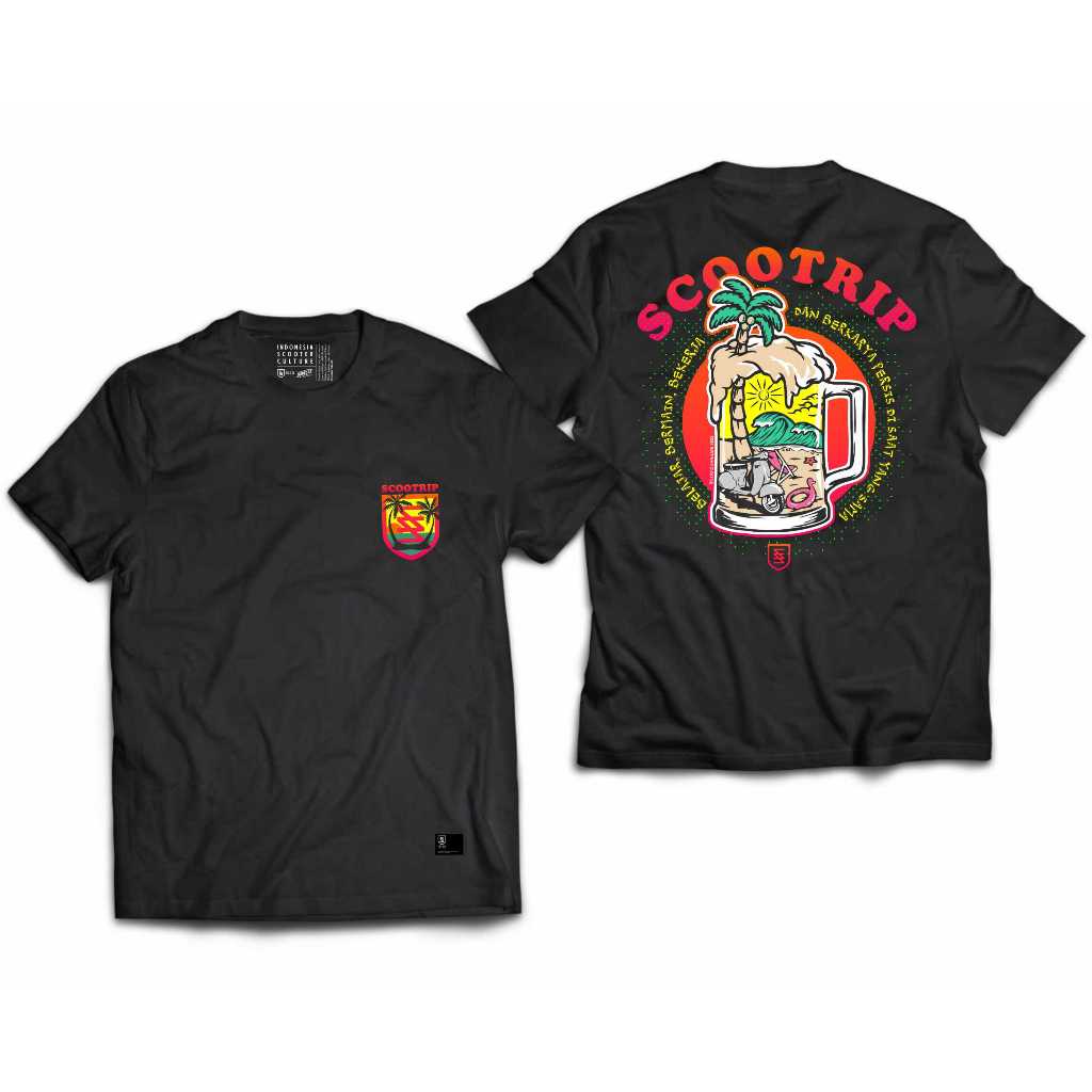 KAOS PRIAUNISEX VESPA SCOOTER CULTURE By RAVESPA || SOFT COMBED 24s || SS.CO MERCH “ SCOOTRIP “