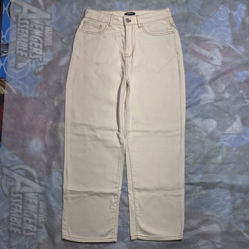 Celana Panjang Longpants Jeans Spao Cream Original Second Preloved #CJ263