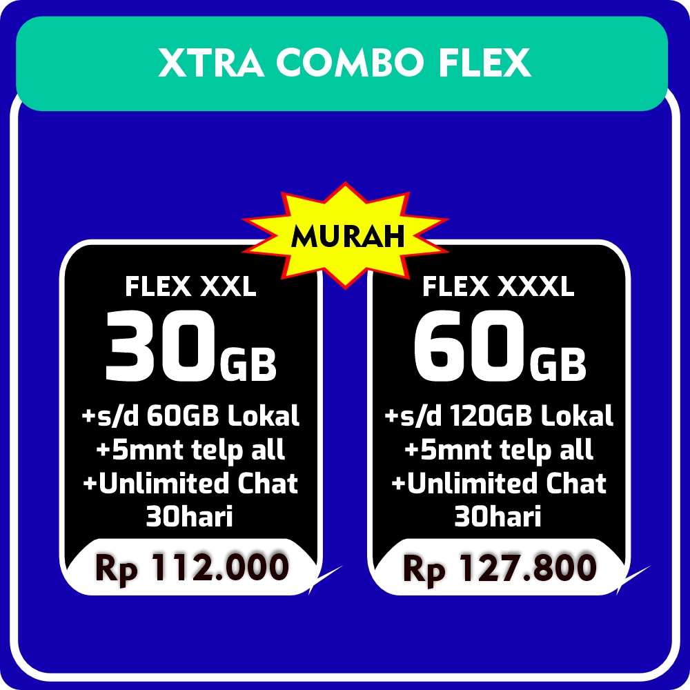 PAKET KUOTA DATA INJECT INTERNET MURAH XL EXTRA XTRA COMBO VIP LITE HOTROD 10GB 30GB 40GB