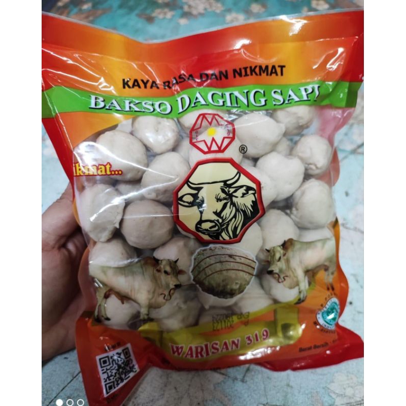 

Bakso Daging Sapi Urat Halus Cap Warisan 319 Isi 50 Butir Berat 600 gr