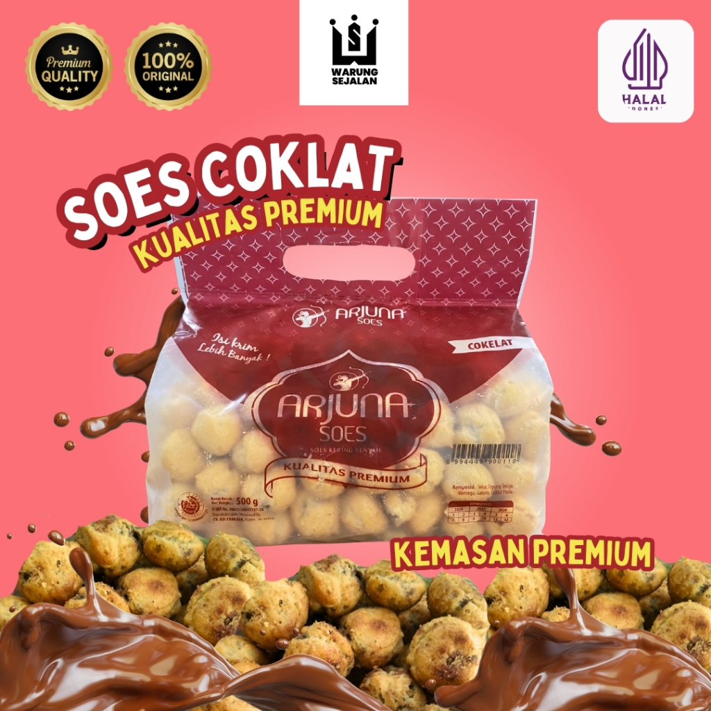 

Soes Coklat Premium Arjuna dengan kemasan premium Sus Coklat kue sus cokelat soes cokelat kue soes coklat kue sus isi