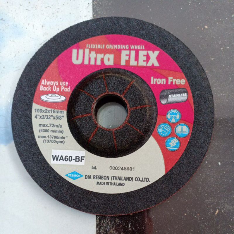 Batu gerinda fleksibel Ultra Flex (poles stainless steel)