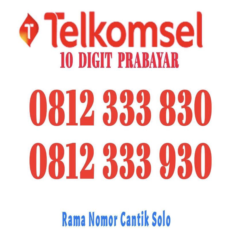Kartu Perdana Telkomsel 10 Digit Prabayar