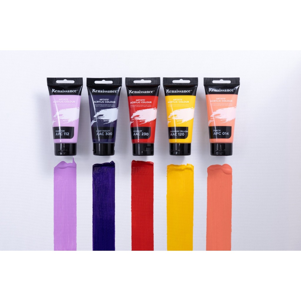 

cat acrylic colour renaissance master art no 1 in Thailand & vietnam kualitas sakura 20 ml satuan akrilik ( hasil lukisan disimpan tahunan dijamin ga akan pecah)