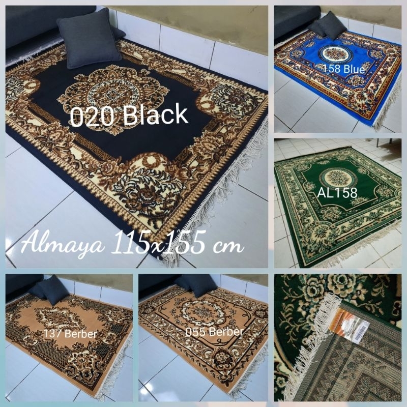 Karpet Kecil Bawah Meja 115x155 cm Permadani Moderno Momento Coklat Cream Berber