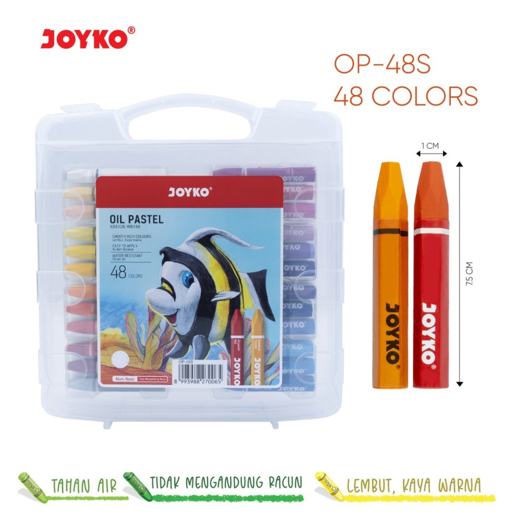 

CRAYON / OIL PASTEL / PASTEL JOYKO 48 WARNA OP48S