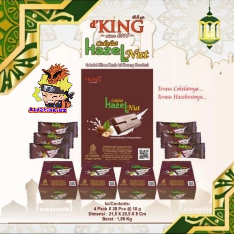

d'King Coklat Hazelnut isi 4 Pack X 20 Pcs | 1 Box