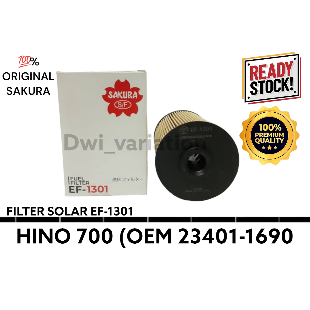 FILTER SOLAR HINO 700 (OEM 23401-1690) ORIGINAL PRODUK SAKURA EF-1301