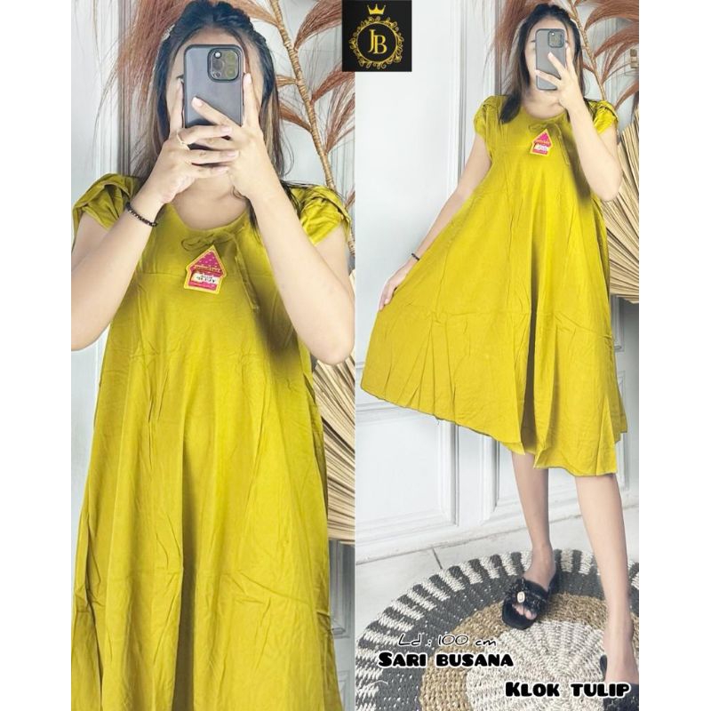 DASTER WANITA KLOK TULIP SARI BUSANA/DASTER WANITA IMPORT PREMIUM