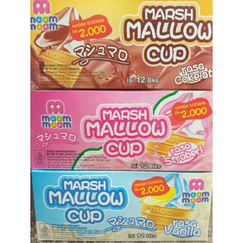 

Marsmallow cup box 12pcs x 17gr/ marsmalow eskrim / ice cream cumcum