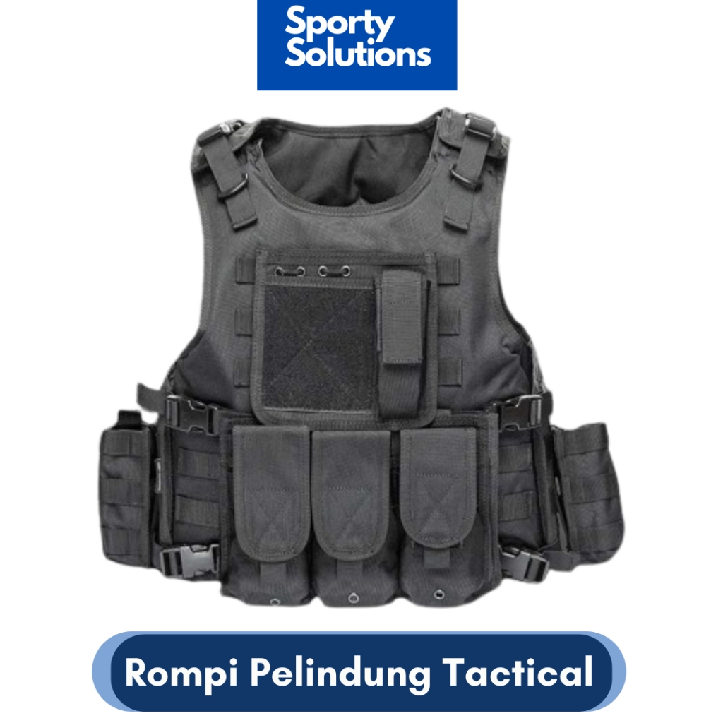 Rompi Tactical Vest Tactical Body Vest Rompi Militer Airsoft Brimob