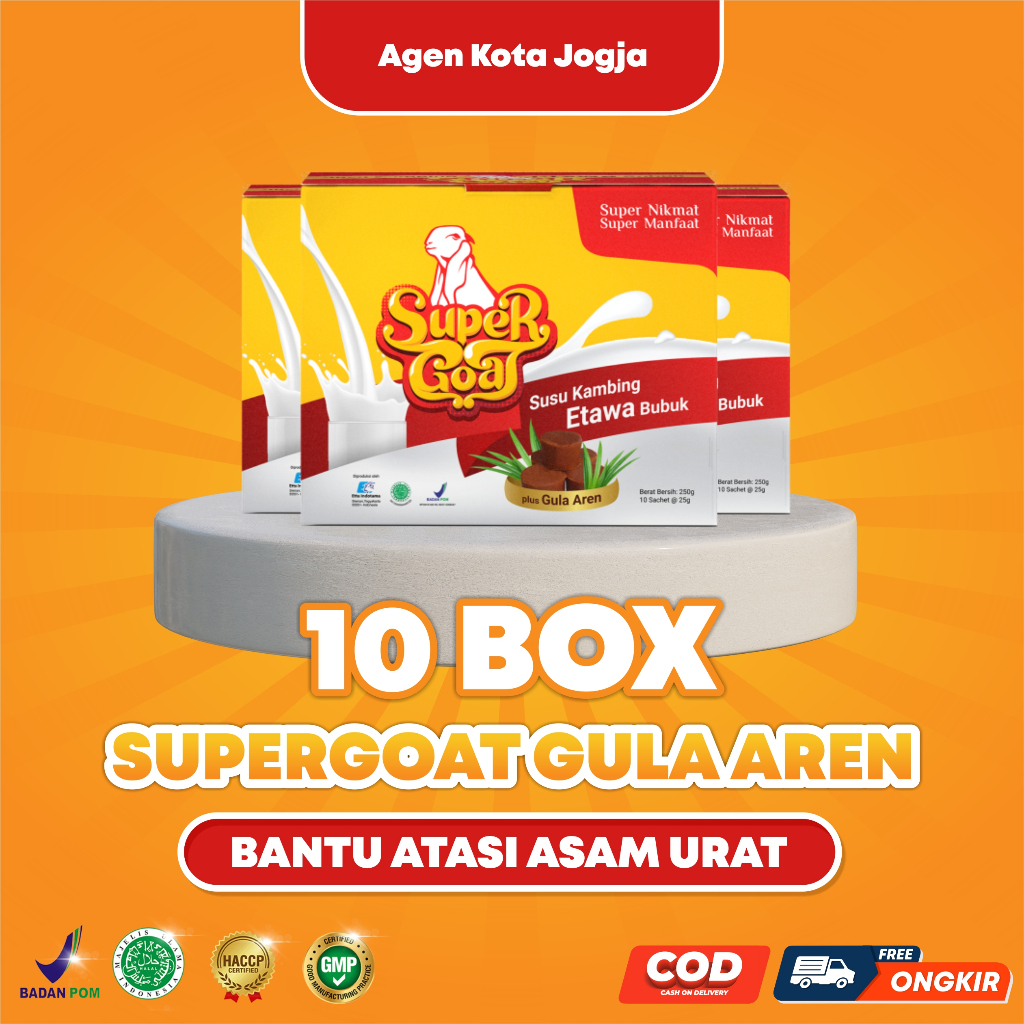 

Supergoat Susu Kambing Bubuk Etawa Gula Aren Isi 10 Box Mencegah Osteoporosis dan Memperkuat Otot dan Sel-sel Tubuh