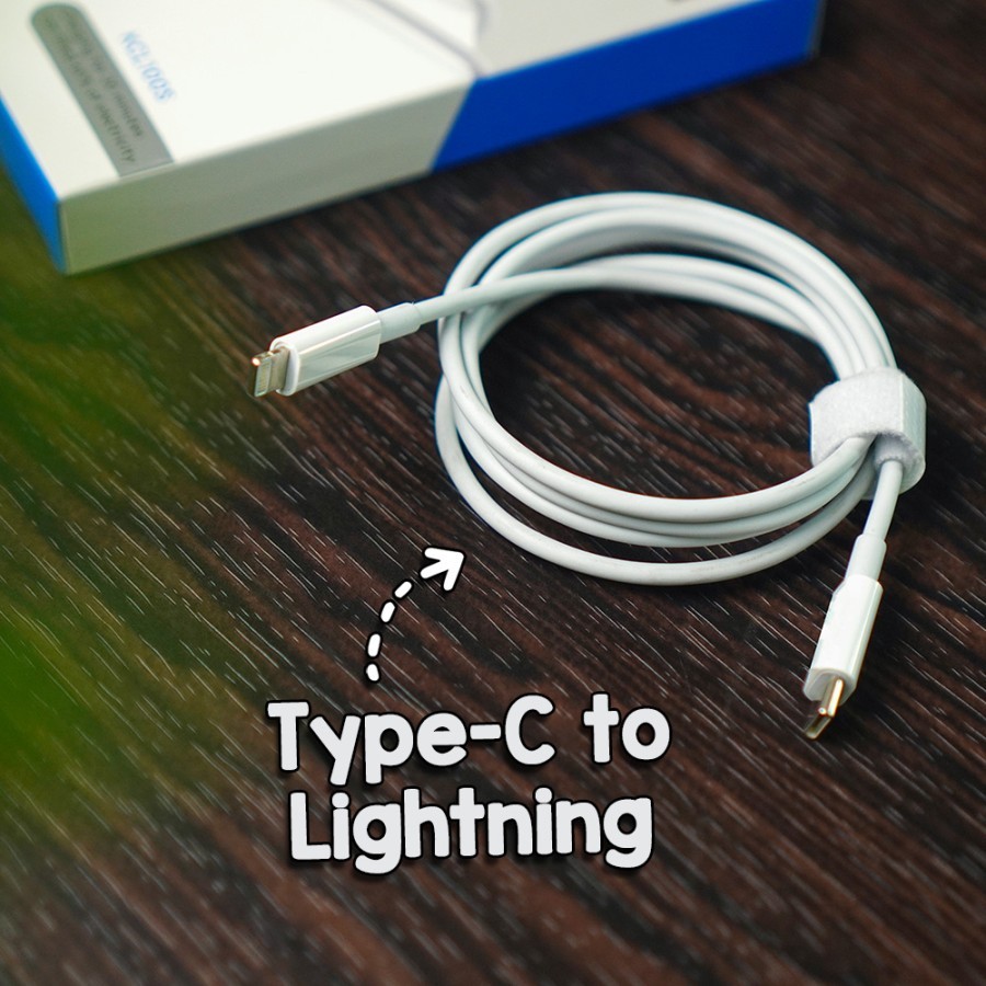 KABEL DATA TYPE C TO LIGHTNING VIVAN KABEL CHARGER KCL100S TYPE C TO LIGHTNING KABEL FAST CHARGING