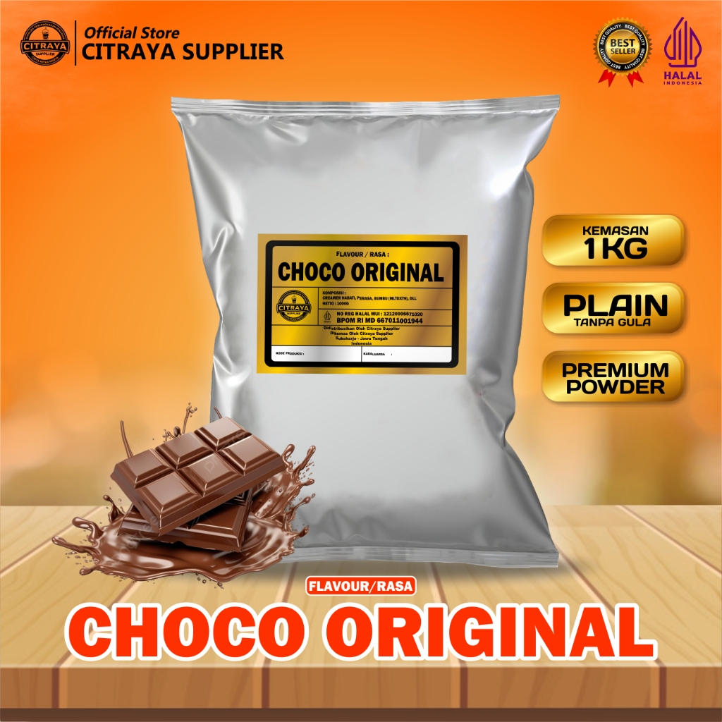 

BUBUK MINUMAN CITRAYA POWDER RASA CHOCO ORIGINAL / BUBUK CITRAYA POWDER RASA CHOCO ORIGINAL / SERBUK MINUMAN RASA CHOCO ORIGINAL / BUBUK MINUMAN KEKINIAN CHOCO ORIGINAL / MINUMAN INSTAN CHOCO ORIGINAL CITRAYA POWDER