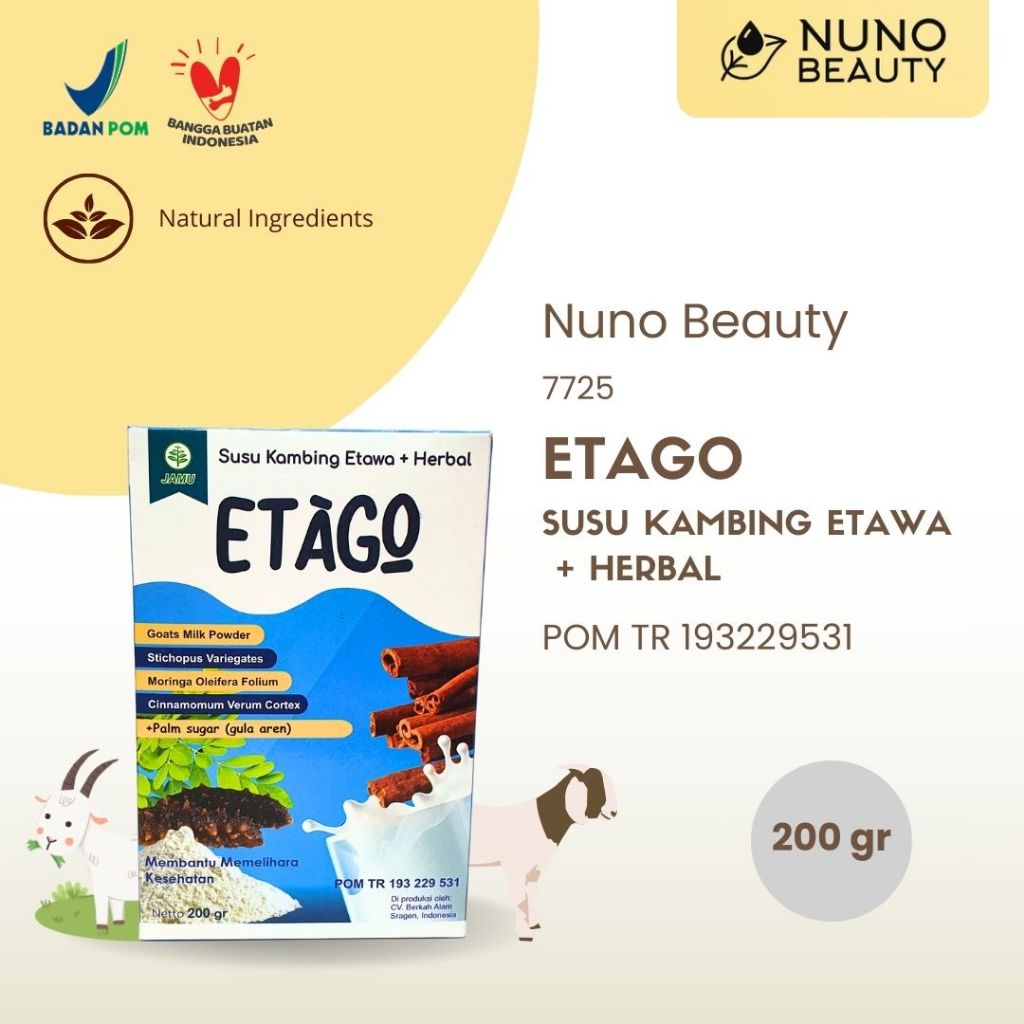 

Etago Susu Kambing Etawa + Herbal 100%