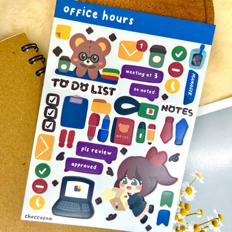 

Choccopom Deco Sticker Sheet - Office Hours