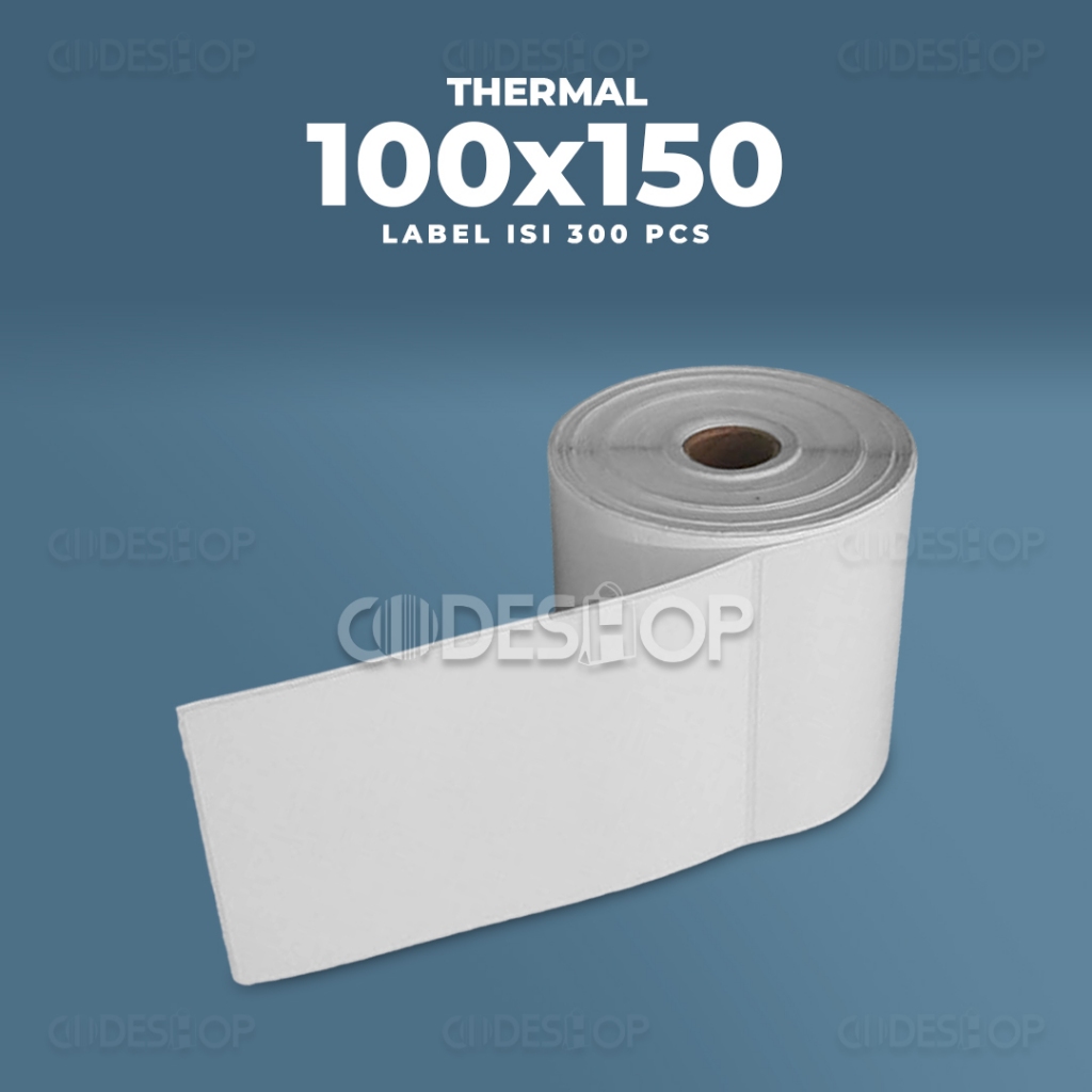 

Label Thermal 100 X 150 mm 1 Line Core 1 inch isi 300 Pcs Stiker