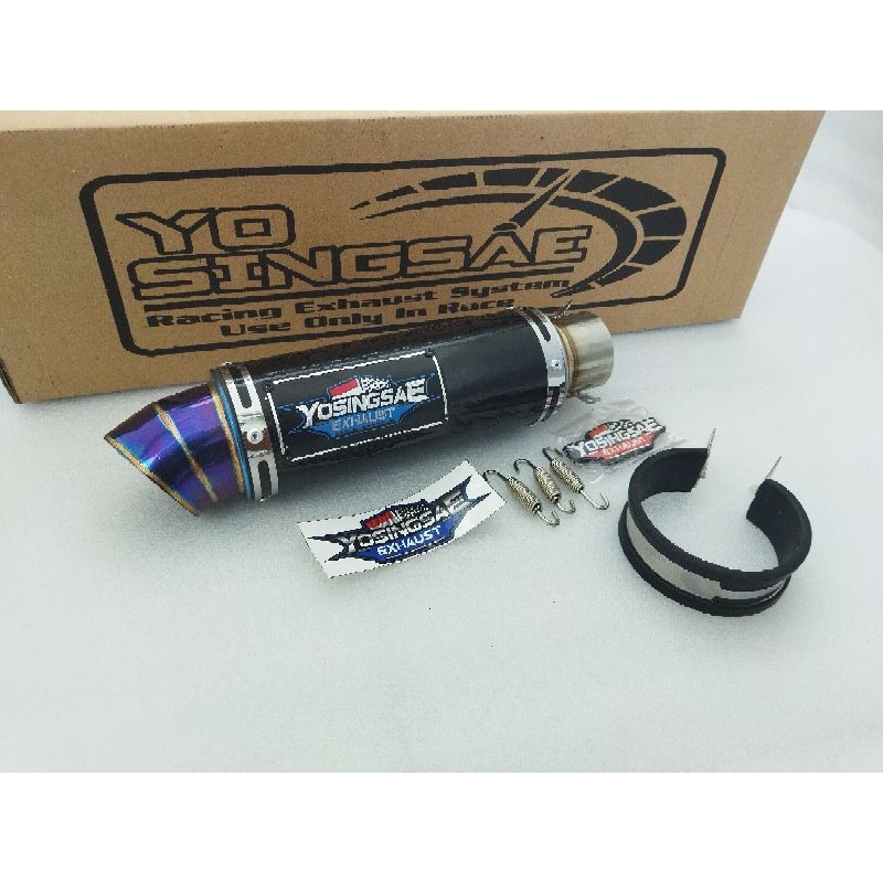 Silincer Knalpot YOSINGSAE EXHAUST muffler inlet 50mm Original