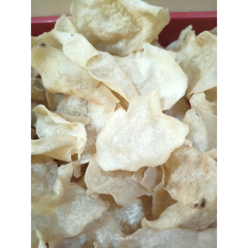 

kerupuk gadung mentah tipis putih kress tawar (1/2 kg)
