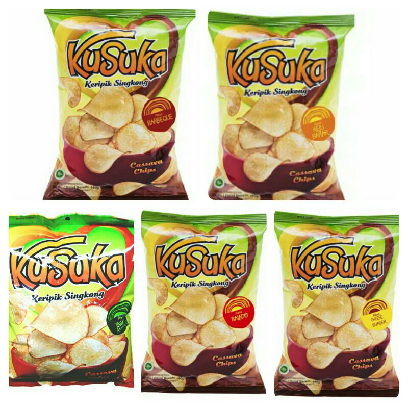 

Kusuka keripik singkong ayam lada hitam / BBQ / keju bakar / rumput laut 60 gram ALL VARIAN