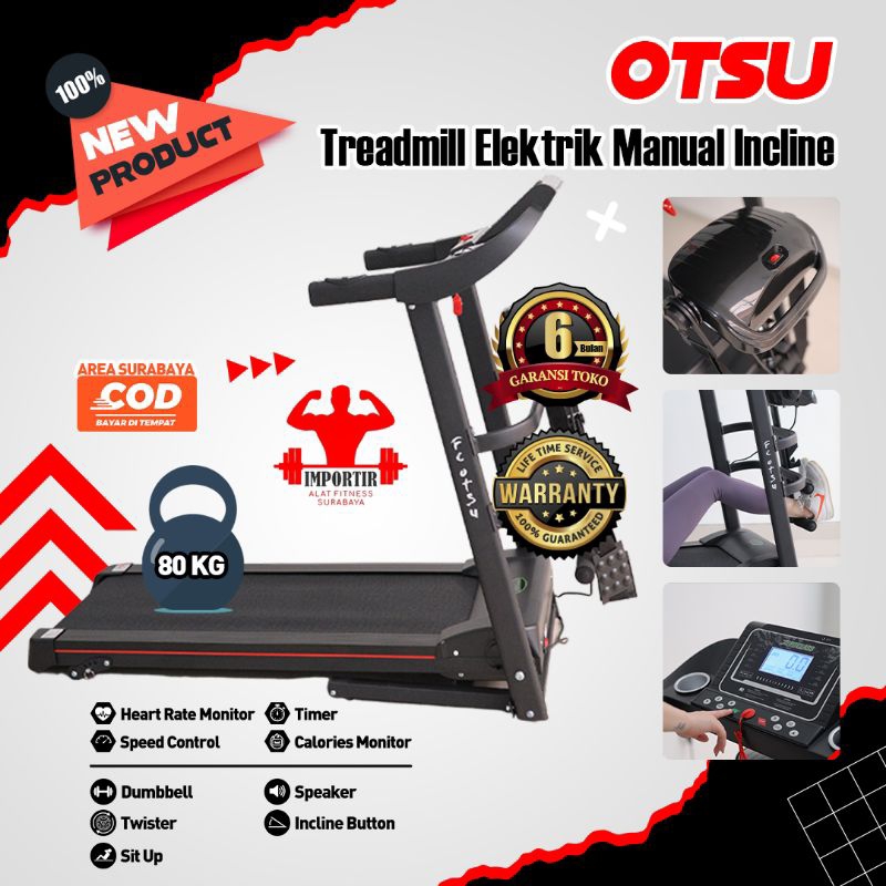 Alat Olahraga Treadmill Elektrik OTSU