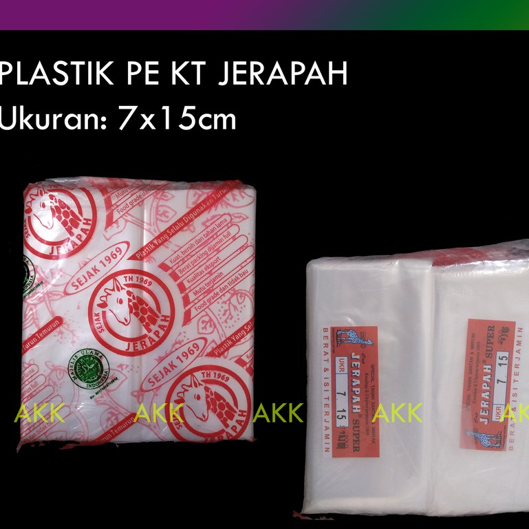 Plastik Kantong PE KT Jerapah  7x15