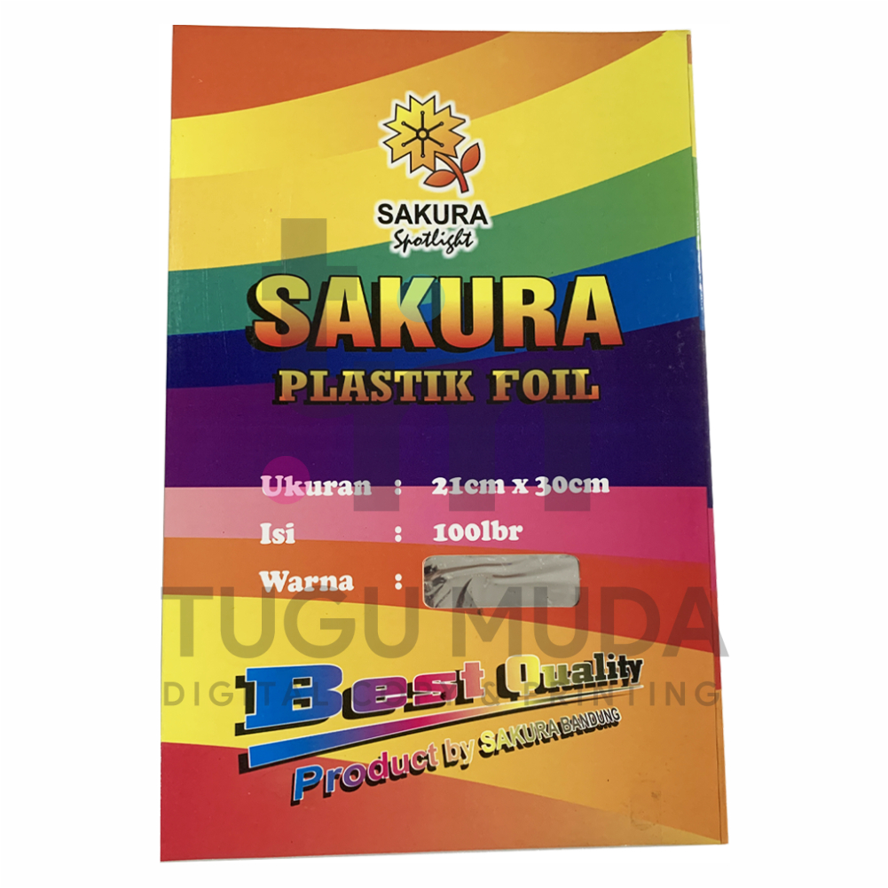 Sakura Plastik Foil Laminating Jilid Buku Skripsi Hard Cover (SILVER)