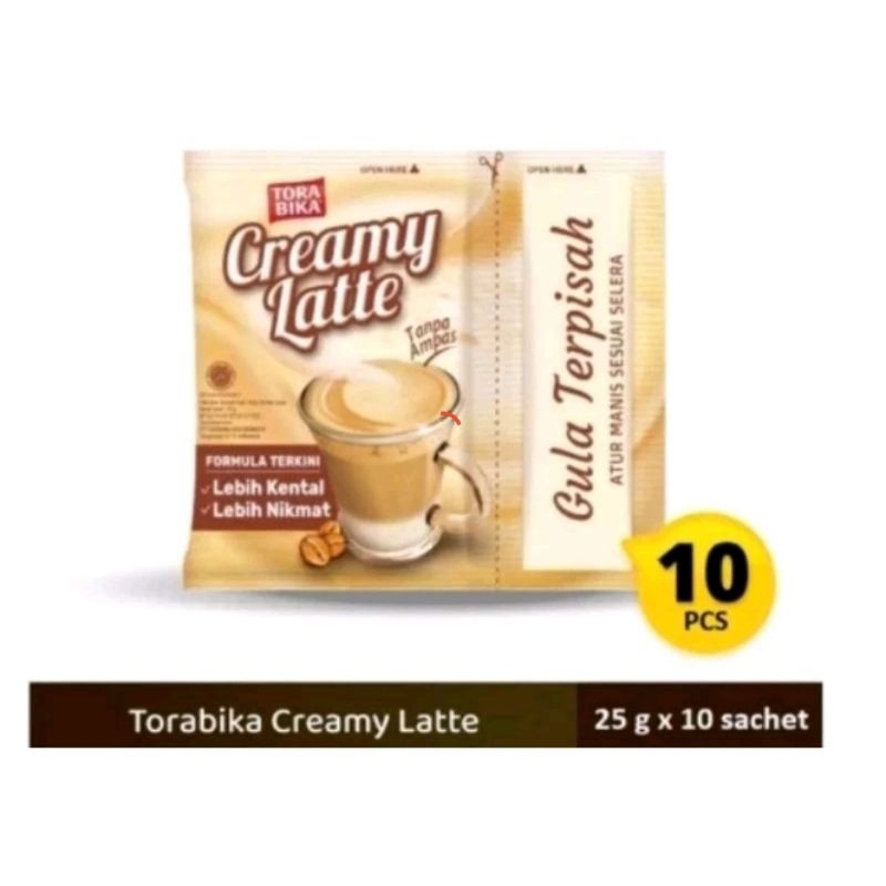 

Torabika creamy latte renceng isi 10