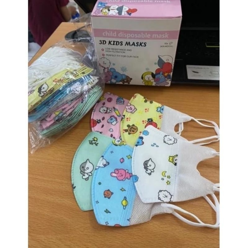 MASKER DUCKBILL ANAK BTS DUCKBILL ANAK 50 PCS DUCKBILL ANAK MOTIF