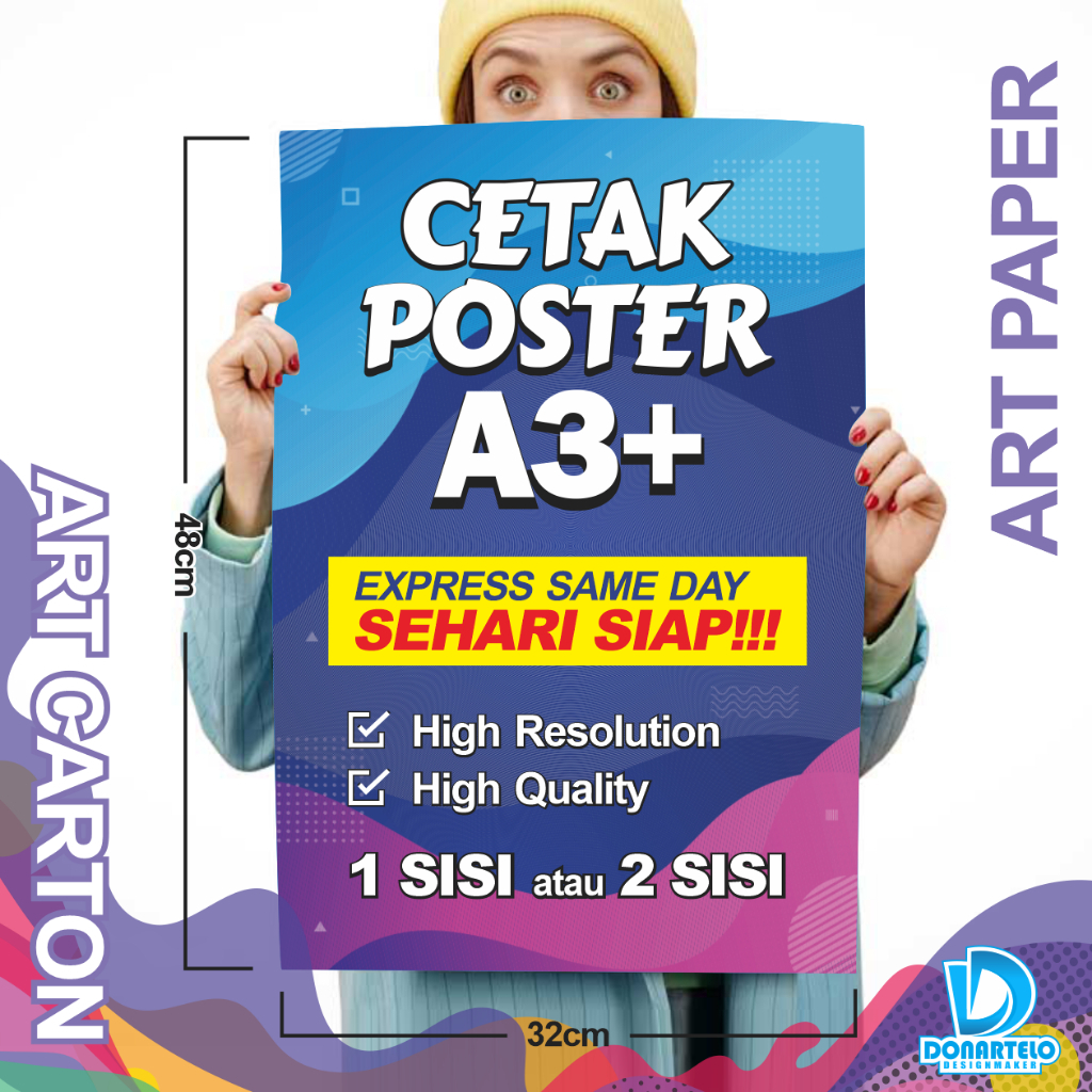 

CETAK POSTER A3+ BAHAN ART CARTON, ART PAPER, DLL - EXPRESS & MURAH 1 HARI JADI