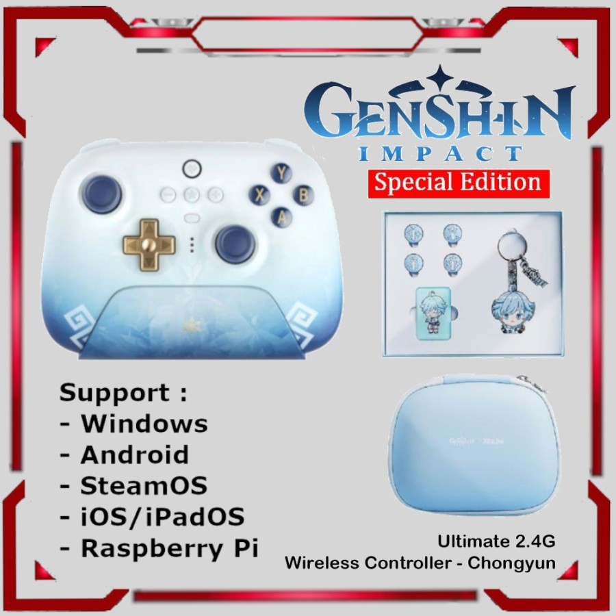 8Bitdo Ultimate 2.4G Wireless Controller Gamepad Stick Genshin Impact Chongyun