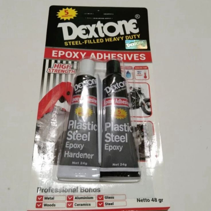 

Kirim Segera LEM BESI DEXTONE EPOXY 5 MENIT 2 JAM KUAT HEAVY DUTY 48 GRAM ORIGINAL ASLI