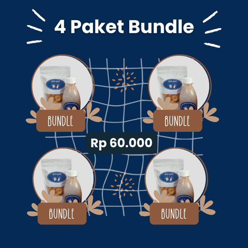 

Paket Bundle 4 ( 4 Kue Sus Isi Krim + 4 Ice Oreo Blend )