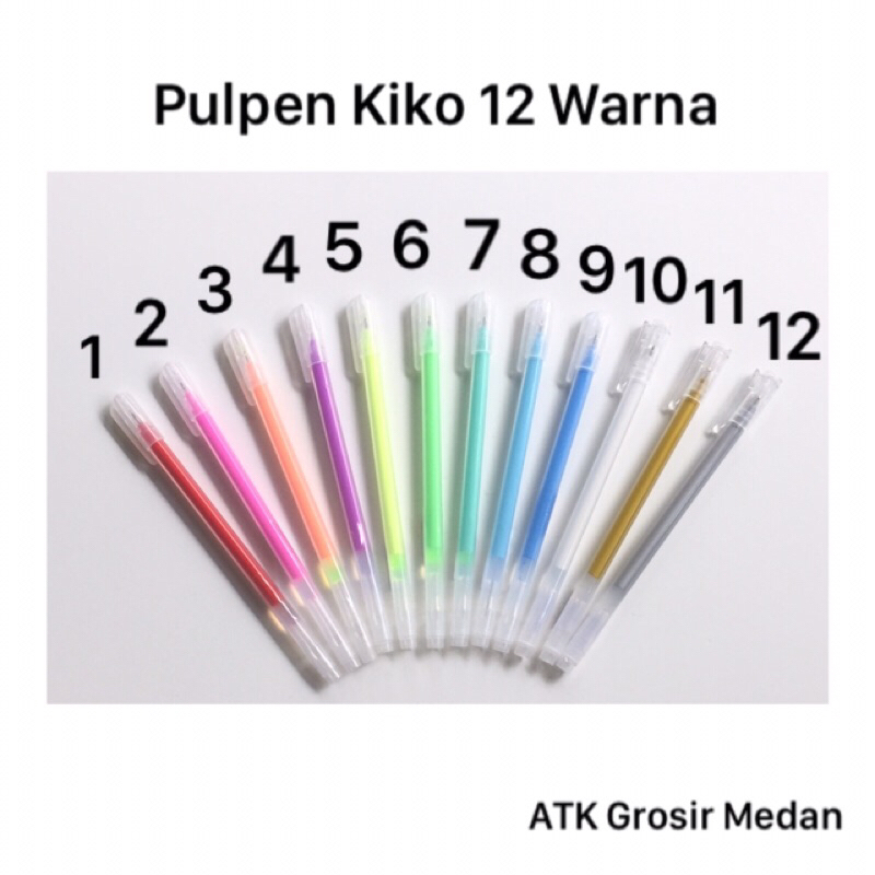 

Pulpen Cair / Gell Kiko tersedia 12 warna / pcs