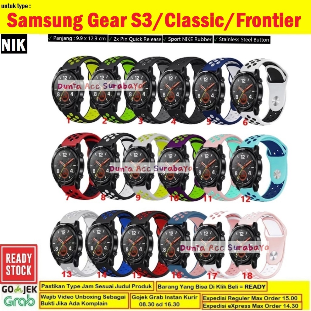 Strap Samsung Galaxy Gear S3 / S3 Frontier / S3 Classic Tali Jam Tangan Rubber Bubble Bobba - NIK